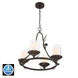 Ponderosa Ridge 4 Light 22 inch Weathered Spruce/Silver Highlights Chandelier Ceiling Light