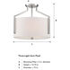 Elara 3 Light 15 inch Polished Nickel Semi-Flush Ceiling Light