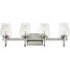 Goblet 4 Light 28.25 inch Satin Nickel Bath Vanity Wall Light