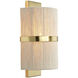 Carousel 1 Light 8.25 inch Brushed Brass Wall Sconce Wall Light, Inline