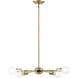 Lansdale 5 Light 19 inch Antique Brass with Bronze Accents Chandelier Ceiling Light