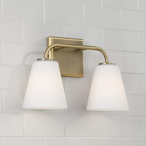 Brody 2 Light 14.5 inch Aged Brass Vanity Light Wall Light