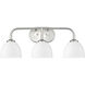 Yep Zoey Vanity Wall Light in Pewter, Matte White