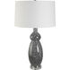 Velino 29 inch 150.00 watt Soft Gray and Mottled Black with Crystal Table Lamp Portable Light
