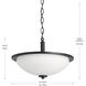 Replay 2 Light 14.75 inch Black Semi-Flush Mount Ceiling Light