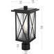 Jada 1 Light 16.5 inch Black Outdoor Post Light