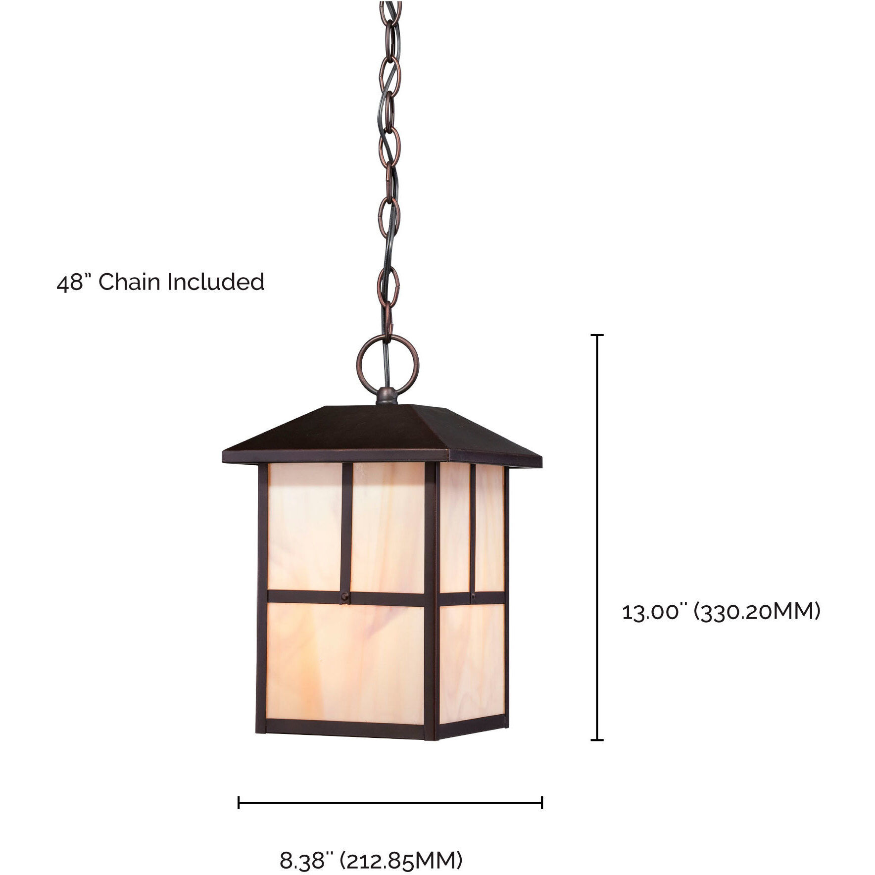 Tanner 1 Light 8.38 inch Claret Bronze Outdoor Hanging Lantern