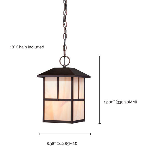 Tanner 1 Light 8 inch Claret Bronze Outdoor Hanging Lantern