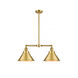 Franklin Restoration Briarcliff 2 Light 21 inch Satin Gold Island Light Ceiling Light, Franklin Restoration