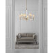Thomas O'Brien Lyra 8 Light 42.5 inch Hand-Rubbed Antique Brass and Crystal Two Tier Chandelier Ceiling Light