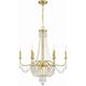 Haywood 9 Light 28 inch Aged Brass Chandelier Ceiling Light
