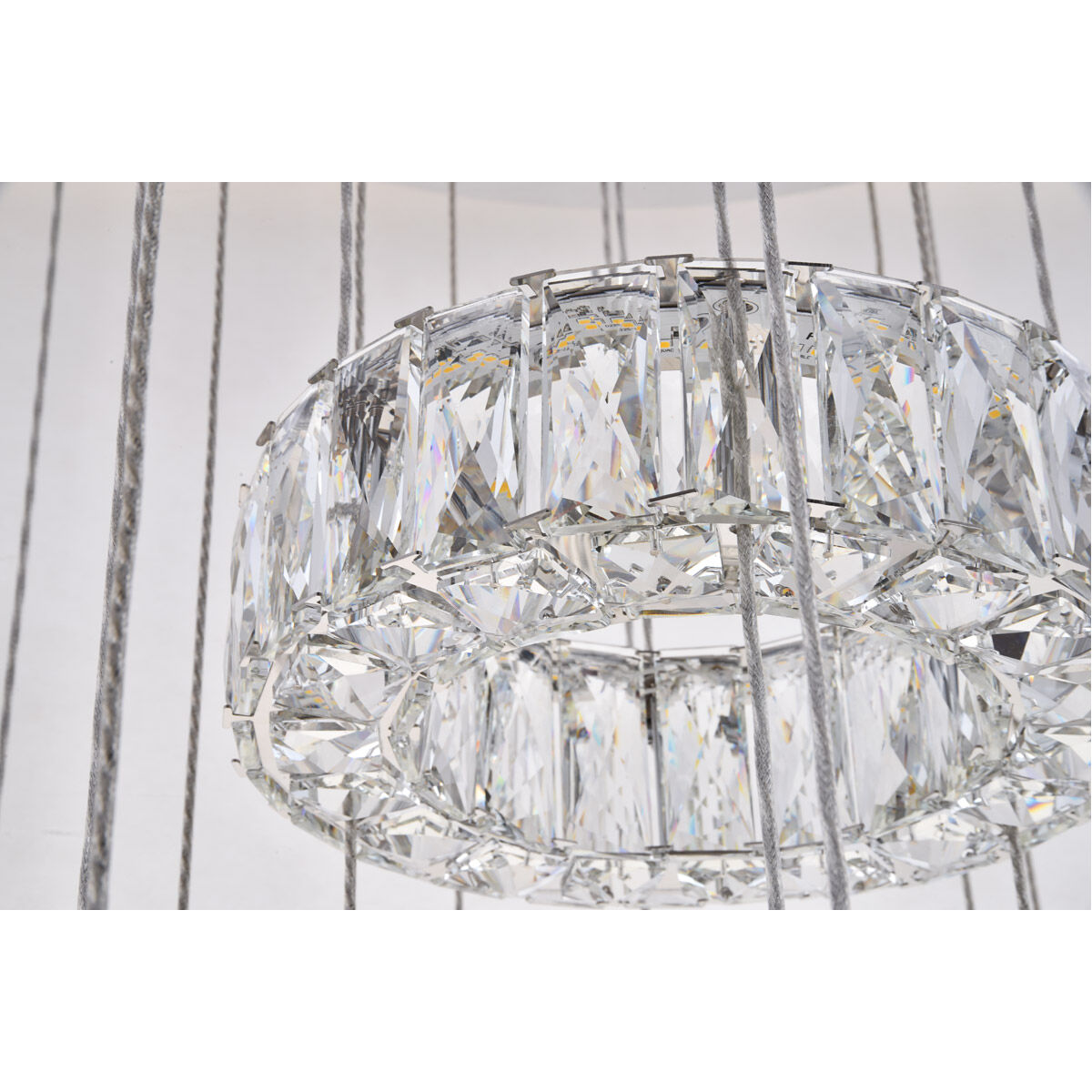 Monroe LED 34 inch Chrome Chandelier Ceiling Light