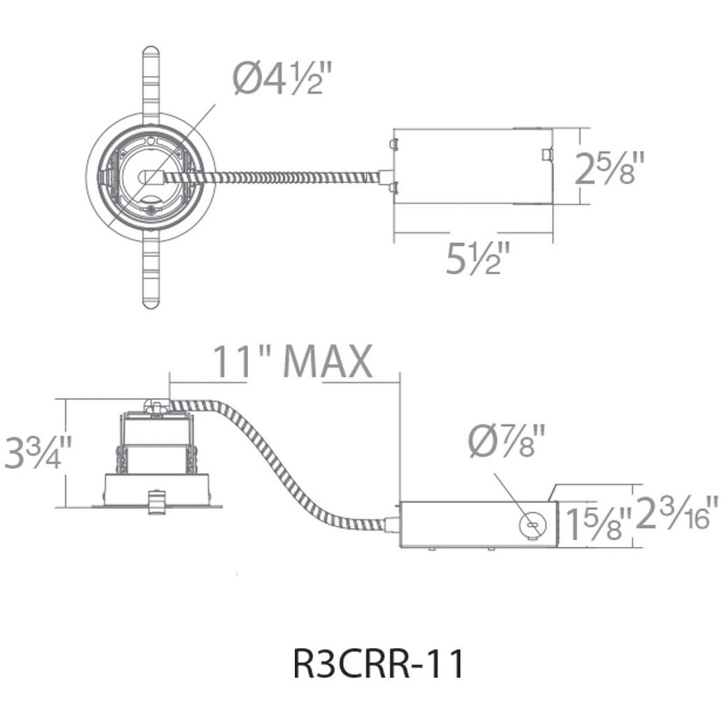 Ocularc LED Module - Driver Recessed Trims in 3500K, Round