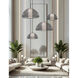 Dilston LED 36 inch Bronze Pendant Ceiling Light in Cream Linen Fabric