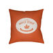 Maple Syrup 20 X 20 inch Orange and White Outdoor Throw Pillow