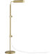 Satire 55 inch 10 watt Brushed Brass Floor Lamp Portable Light