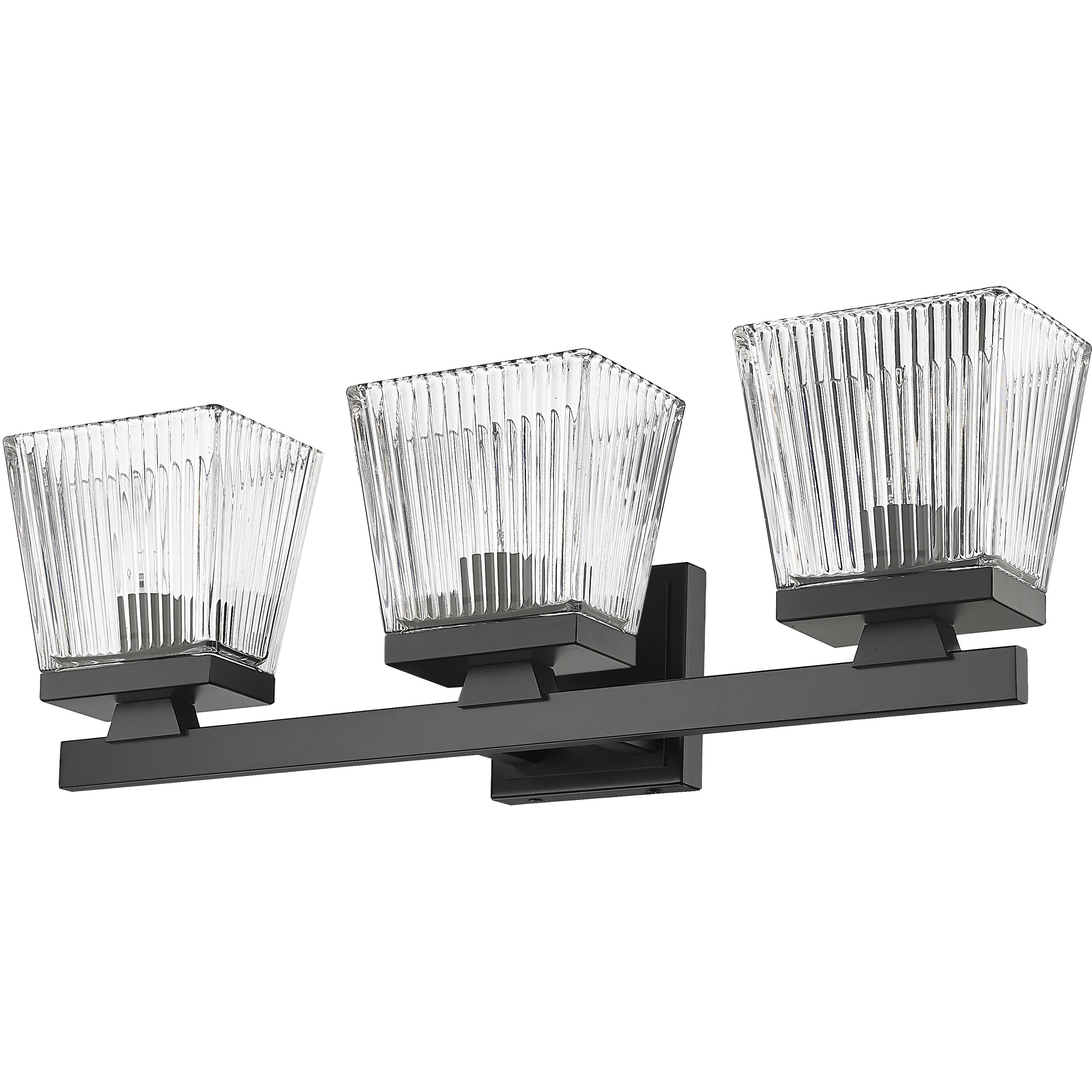 Astor 3 Light 23 inch Matte Black Vanity Wall Light