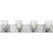 Jackson 4 Light 32.75 inch Brushed Nickel with Polished Antique Nickel Vanity Light Wall Light