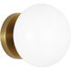 ED Ellen DeGeneres Lune 1 Light 6.5 inch Burnished Brass Sconce Wall Light