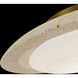 Saturno LED 19.75 inch Beige Travertine and Aged Brass Flush Mount Ceiling Light