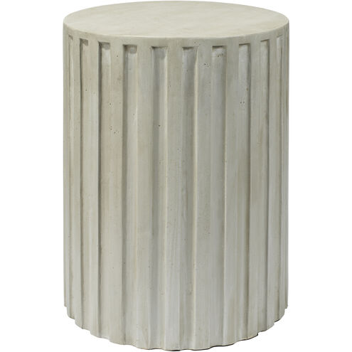 Fluted Column 22 X 16 inch Grey Concrete Side Table