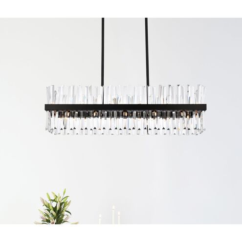 Serephina 24 Light 42 inch Black Linear Chandelier Ceiling Light