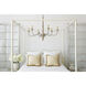 Country Chandelier 6 Light 41 inch Belgian White Chandelier Ceiling Light, Large