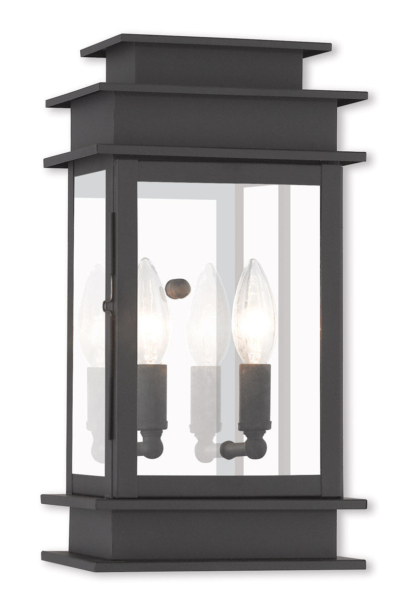 Princeton 2 Light 14 inch Black Outdoor Wall Lantern