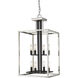 Quadra 8 Light 15 inch Brushed Nickel and Black Chandelier Ceiling Light