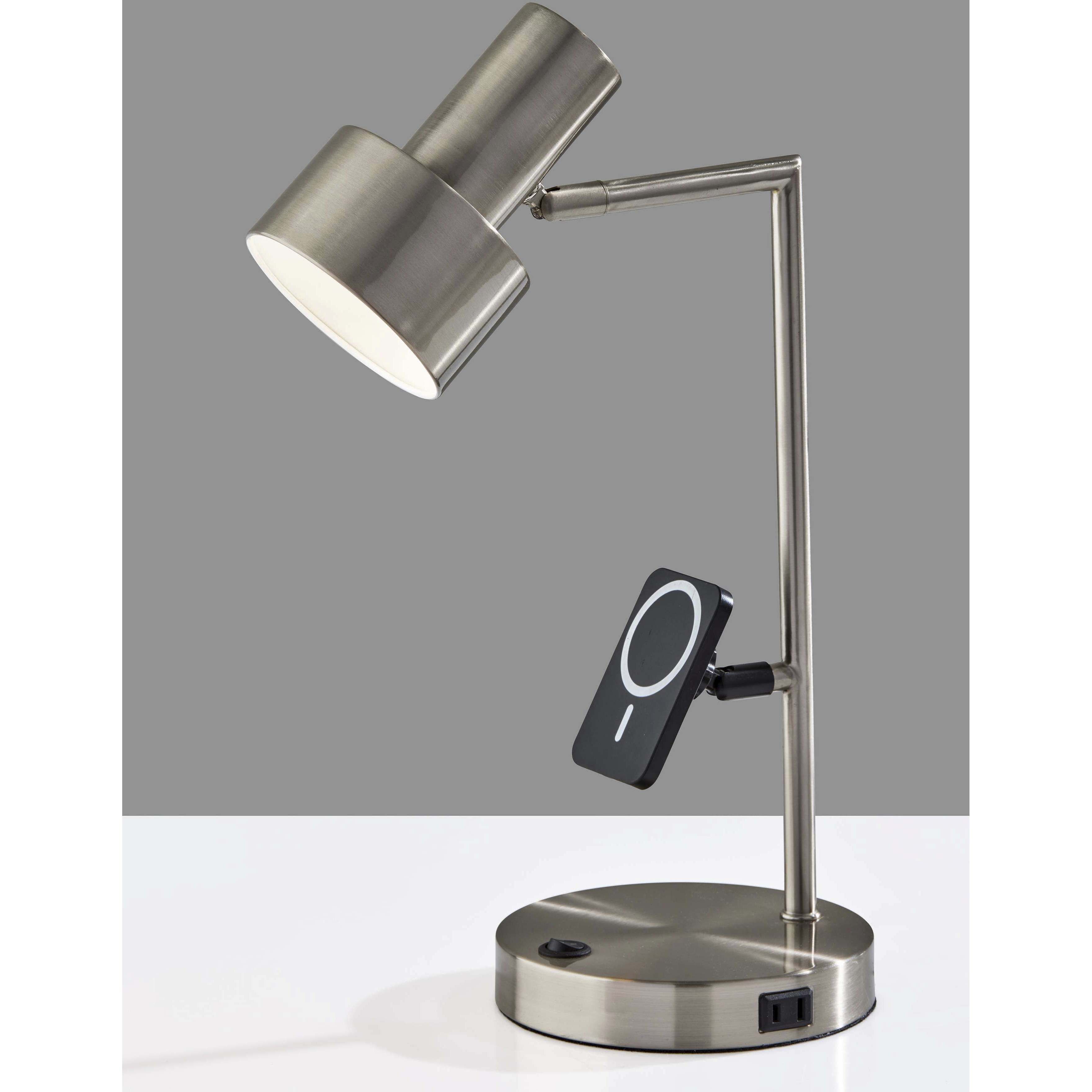 Rowe 19 inch 60.00 watt Brushed Steel Supercharger Desk Lamp Portable Light