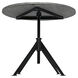 Matilo 30 X 30 inch Matte Black Accent Table, Adjustable