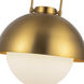Alora Mood Harper 1 Light 15.75 inch Aged Gold Pendant Ceiling Light