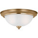 Geary LED 12.5 inch Satin Brass Flush Mount Ceiling Light