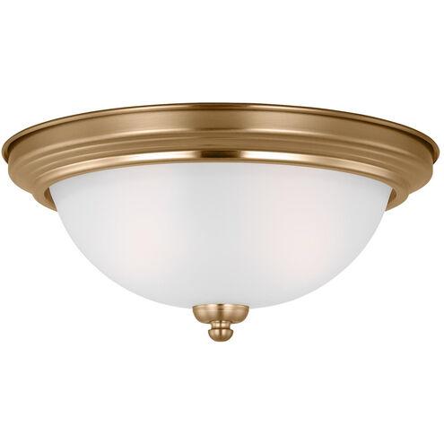 Geary LED 12.5 inch Satin Brass Flush Mount Ceiling Light