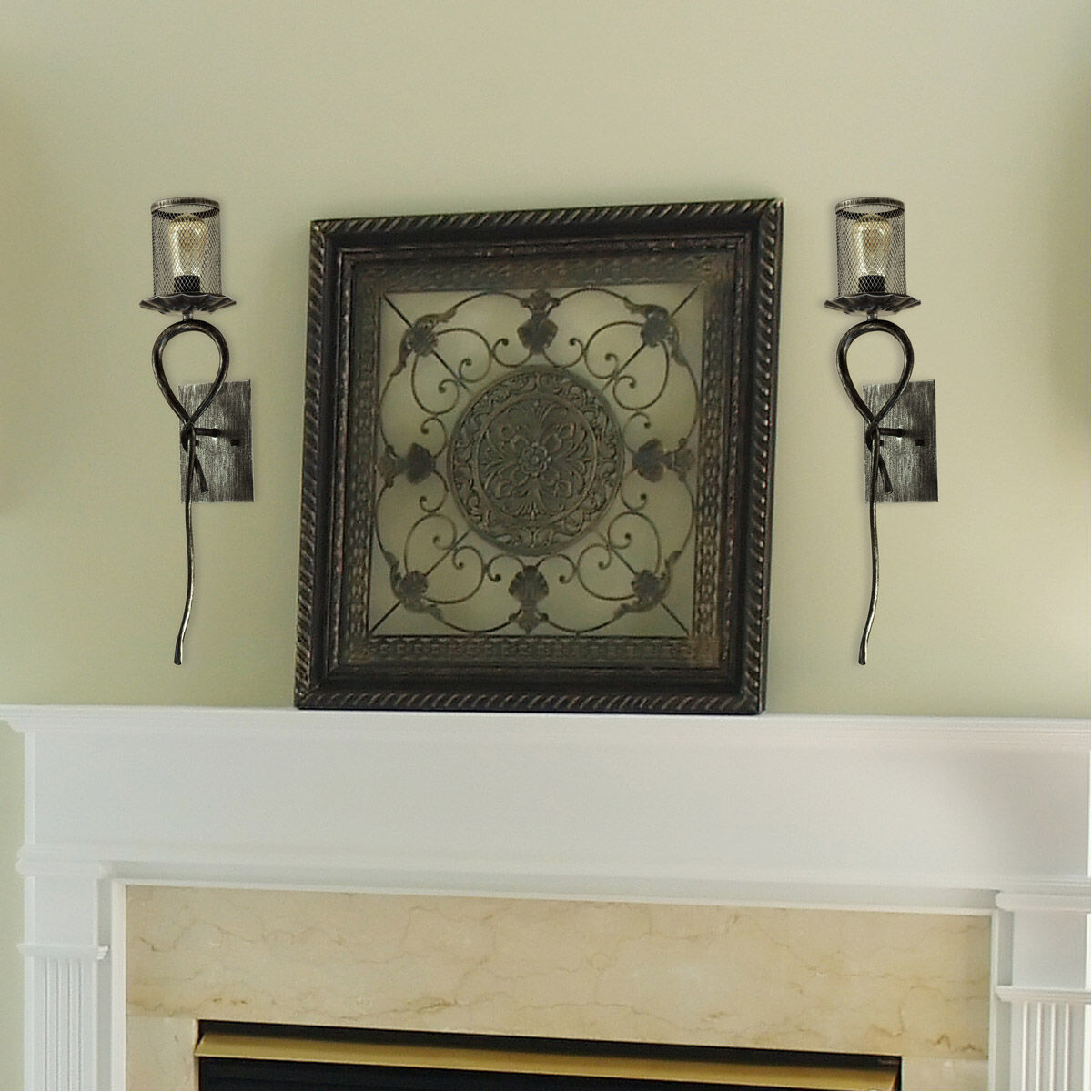 Springdale LED 7 inch Silver and Black Wall Sconce Wall Light