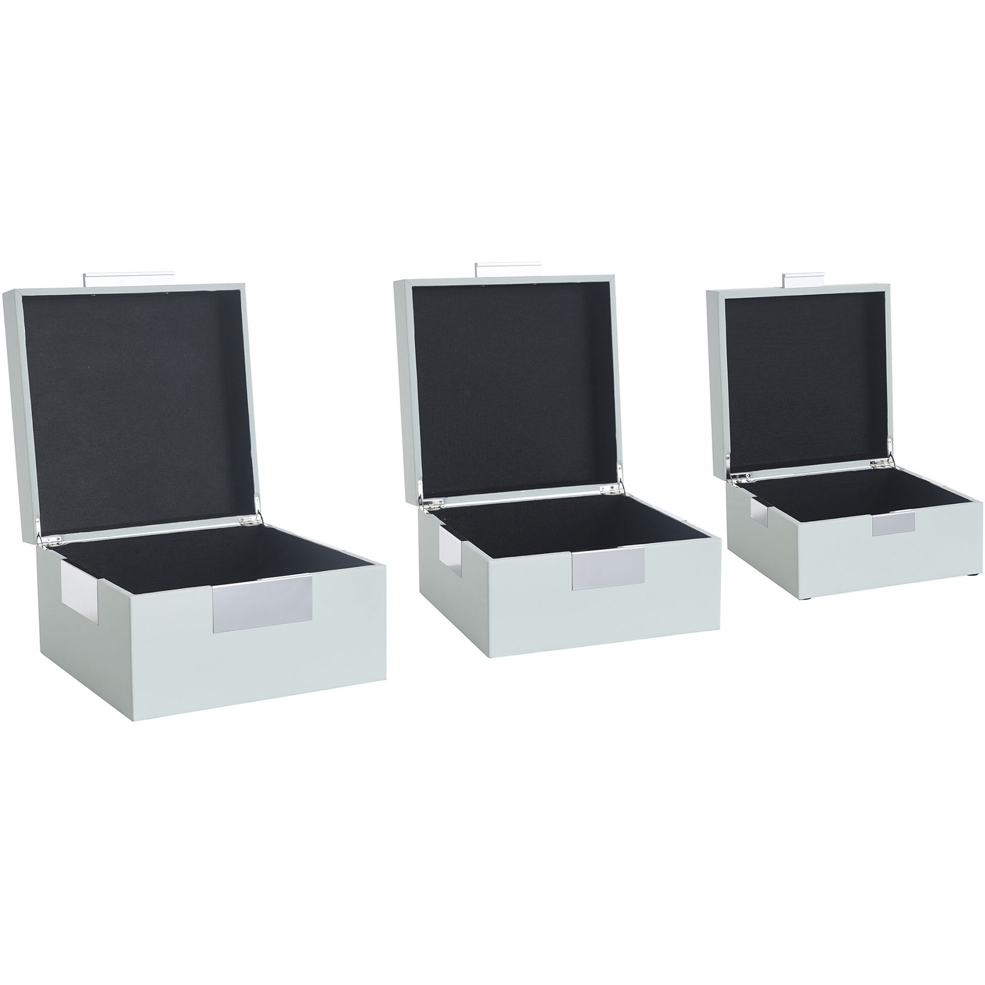 John Whisper Blue and Brushed Silver Accessory Box Set