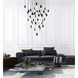 Greta LED 36 inch Black Chandelier Ceiling Light