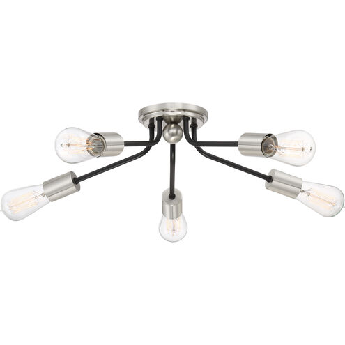Latitude 5 Light 28 inch Earth Black Flush Mount Ceiling Light