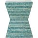 Square 17.7 inch Turquoise Stool, Square