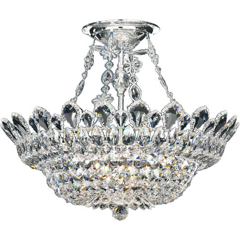Trilliane 10 Light Silver Semi-Flush Mount Ceiling Light in Heritage