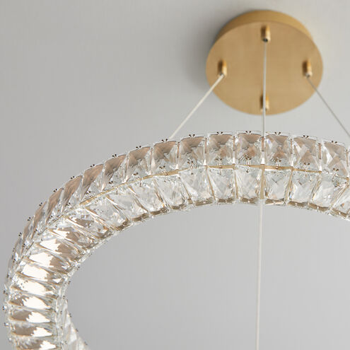elan LED 24 inch Aged Brass Pendant Ceiling Light