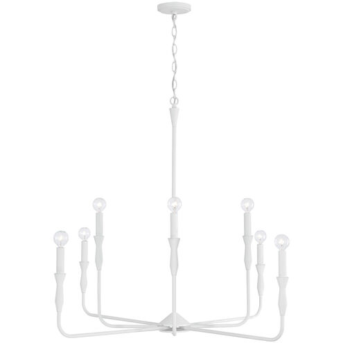 Paloma 8 Light 41 inch Textured White Chandelier Ceiling Light