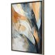 Abstract Collection Brushed Silver Floater Frame Canvas