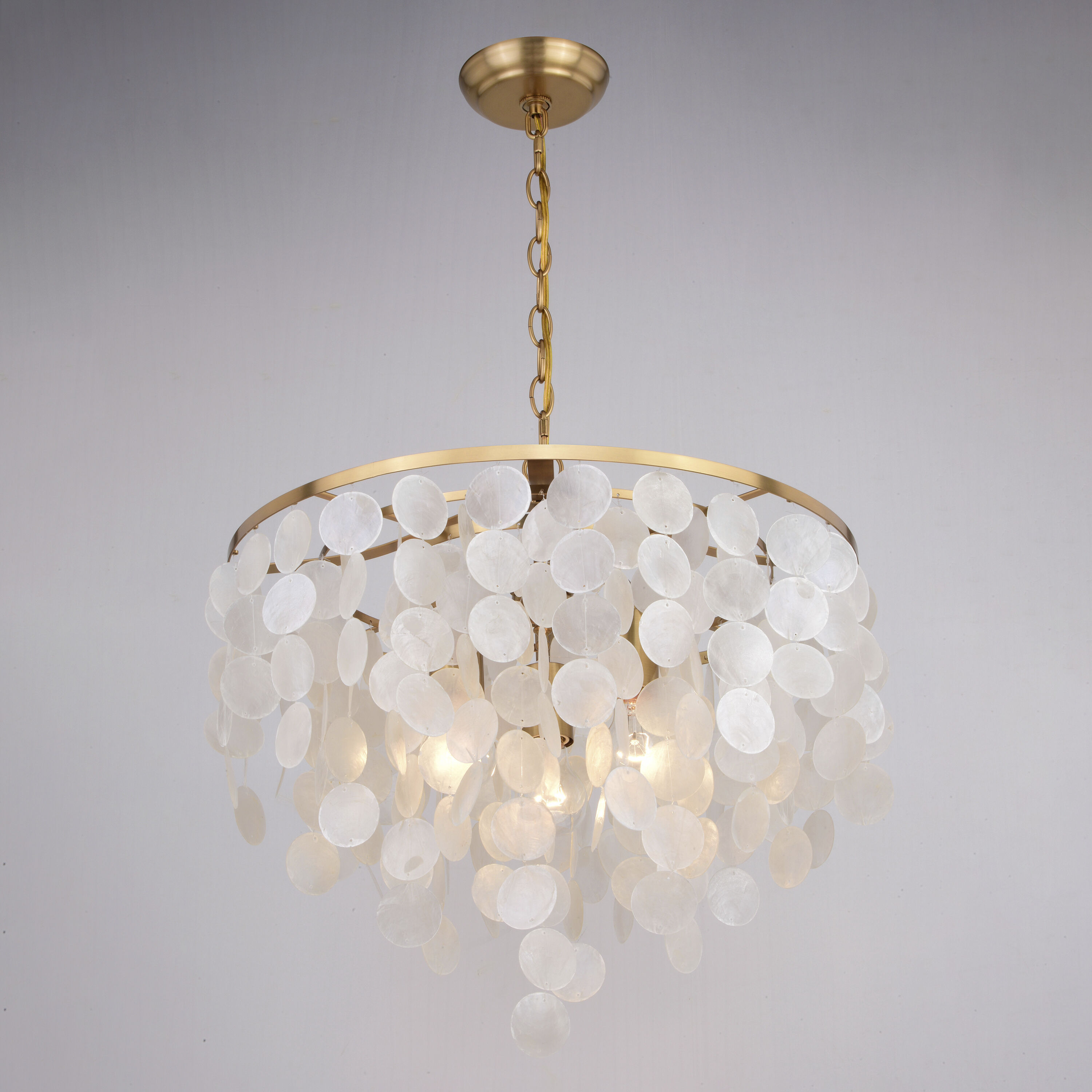 Elsa LED 19.75 inch Natural Brass Pendant Ceiling Light