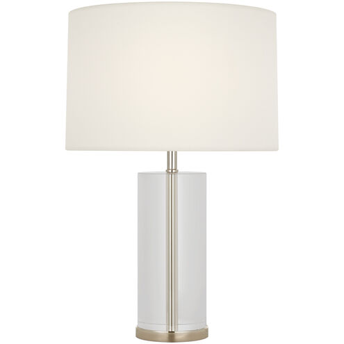 AERIN Lineham 16 inch 2.00 watt Crystal and Polished Nickel Cordless Accent Lamp Portable Light