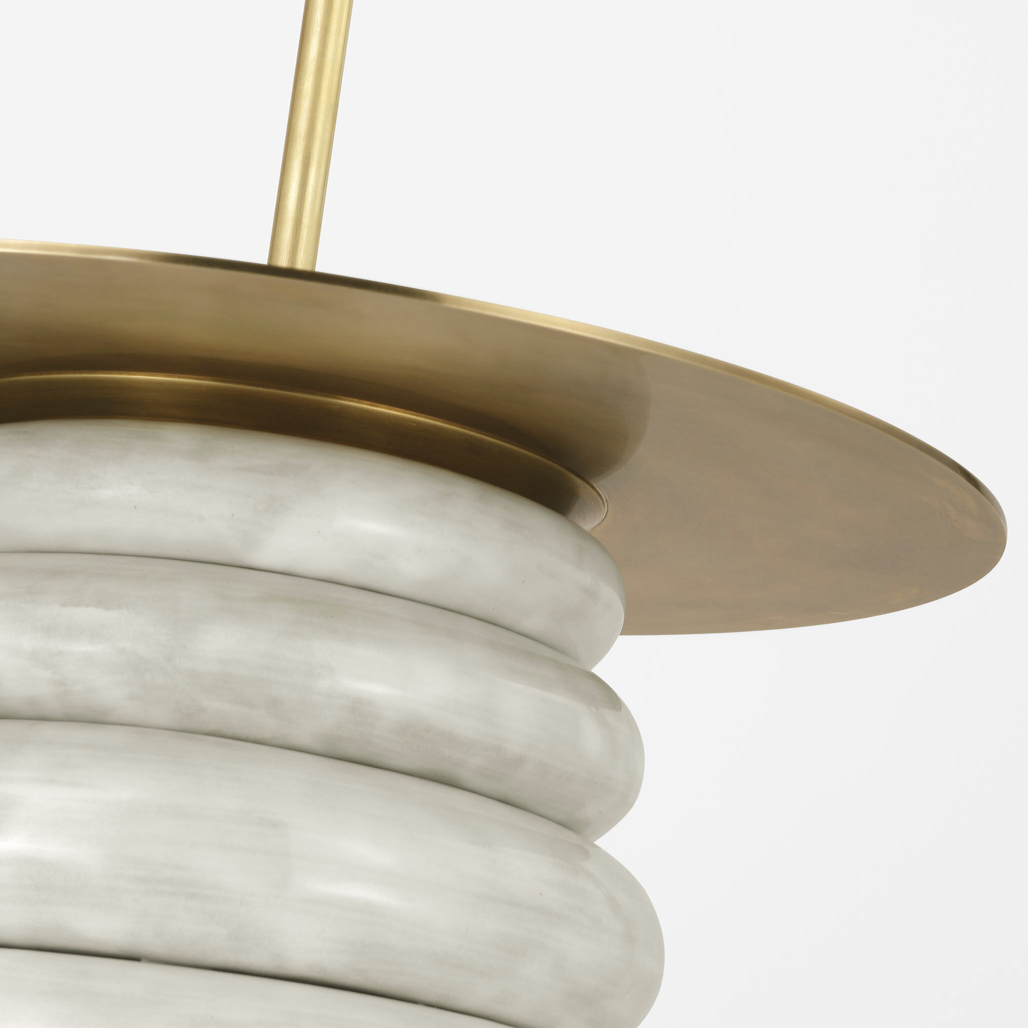 Kelly Wearstler Phoebe 59.5 inch 15.00 watt Antiqued White Tray Table Floor Lamp Portable Light, Extra Large