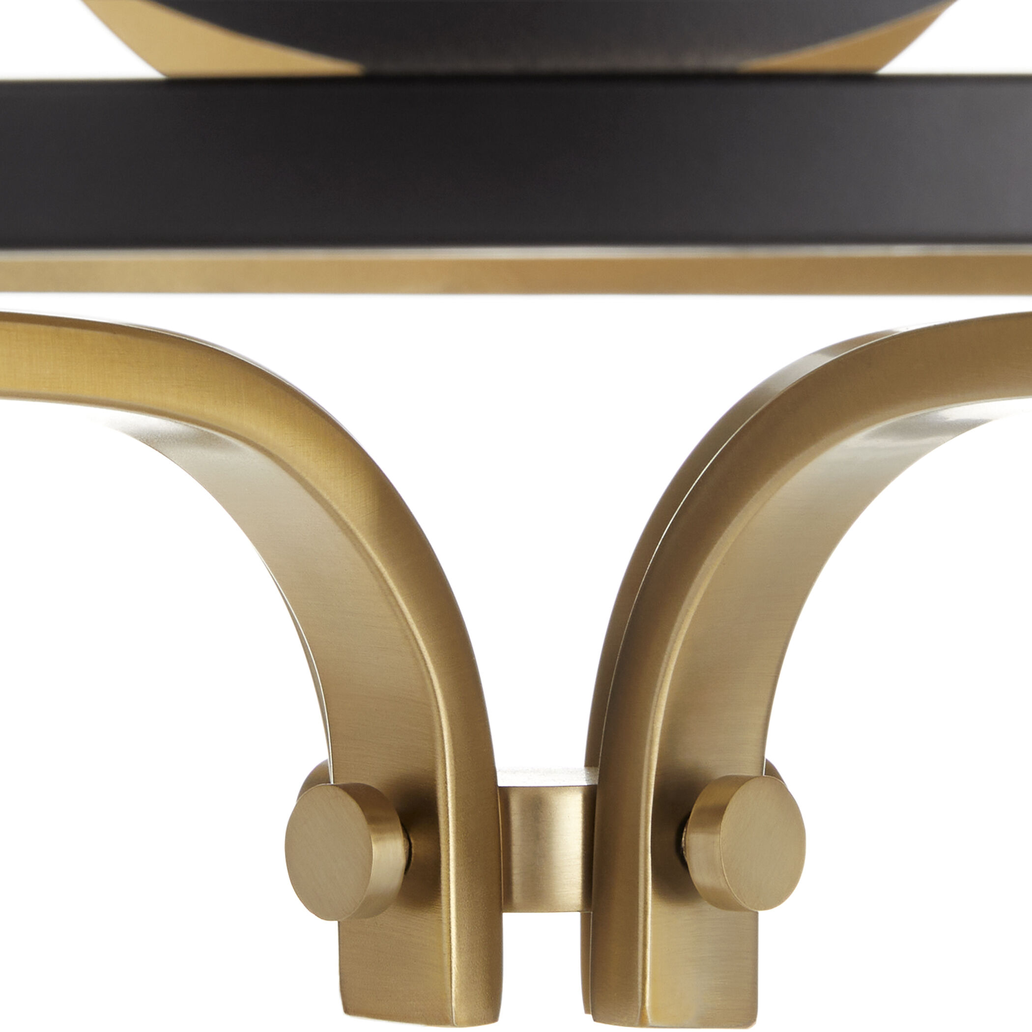 Mariposa 3 Light 19.5 inch Matte Black with Aged Brass Semi-Flush Mount Ceiling Light