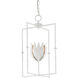 Tulipano 1 Light 10.5 inch Gesso White/Contemporary Gold Leaf Lantern Pendant Ceiling Light