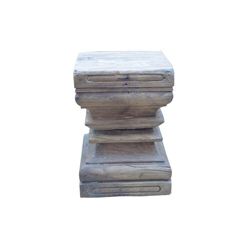 Pillar Base 20 inch Brown Stool