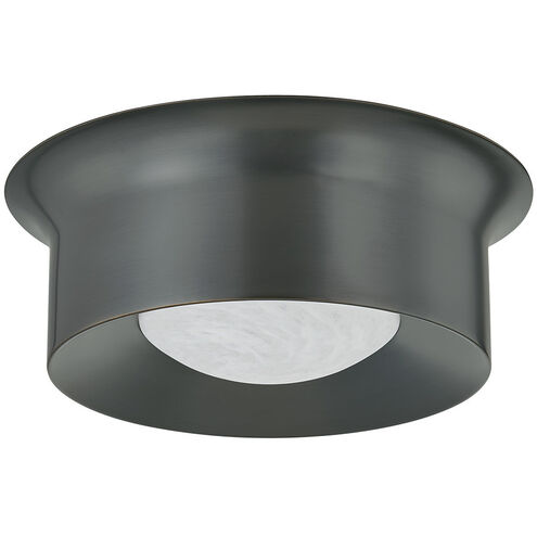Noxon LED 13.75 inch Distressed Bronze Flush Mount Ceiling Light
